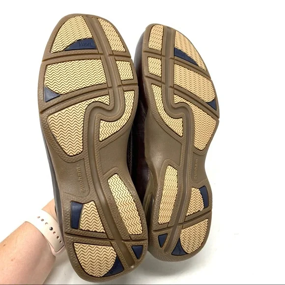 Dunham Champlain Nautical brown leather boat shoes D width - Picture 6 of 8